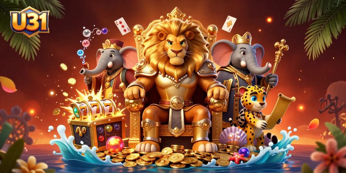 Spin for big wins with U31's thrilling gaming experience in a vibrant casino scene.