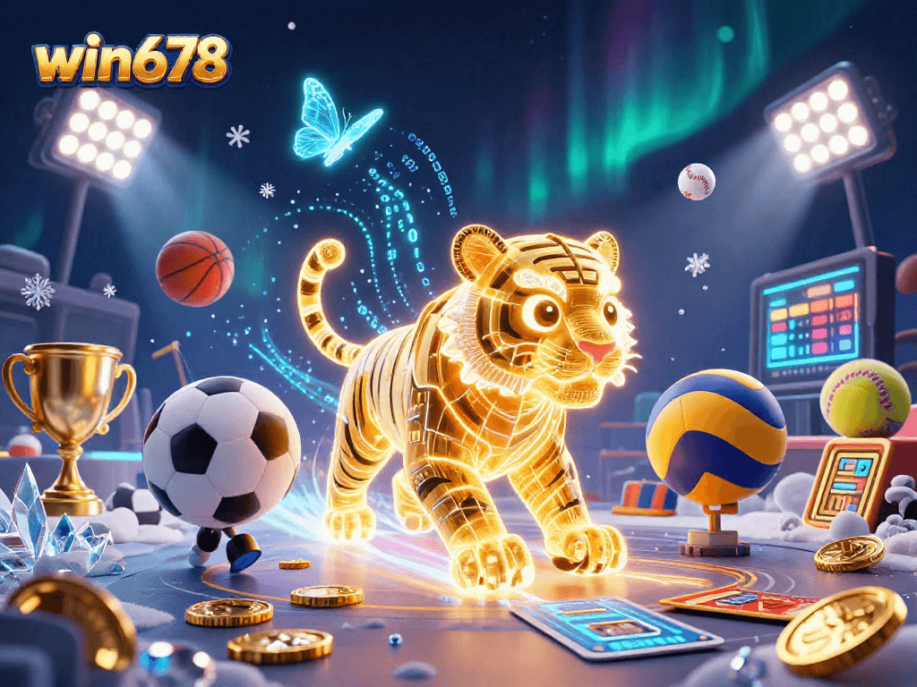 Experience win678 casino excitement as the golden tiger roams a digital gaming landscape.