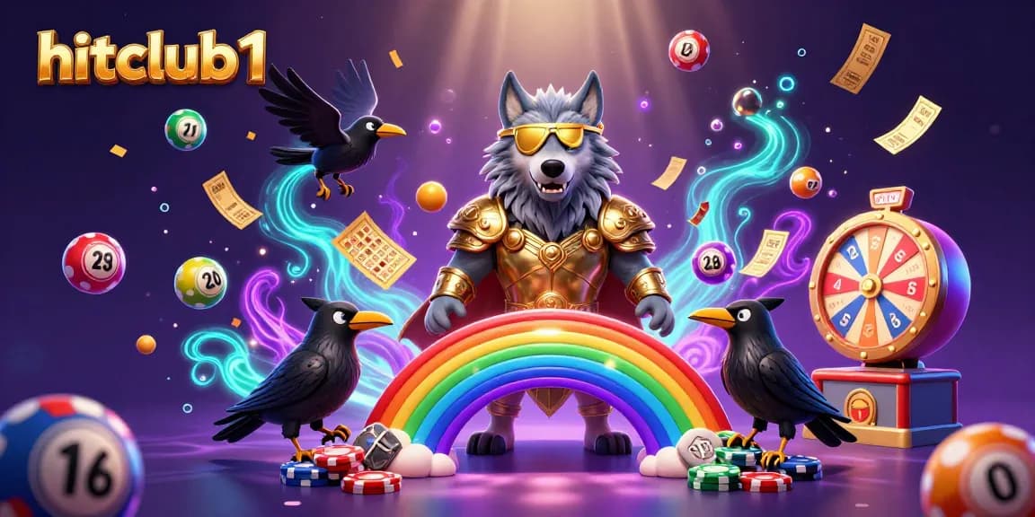 Engage with hitclub1's thrilling casino adventure featuring vibrant characters, gaming elements, and dynamic illustrations.