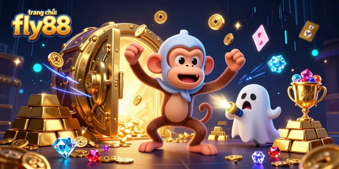 Experience adventures on trang chủ fly88 with a mischievous poltergeist monkey and a brave ghost-hunter puppy!