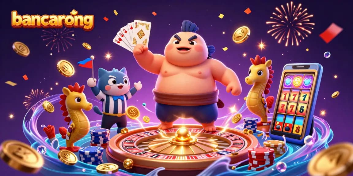 Bancarong: Experience the excitement of casino games with fugu, catfish, and seahorse characters amidst dazzling winnings.