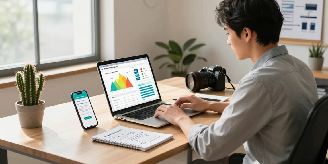 Engaging workspace featuring a review of an online payment gateway with analytics and notifications.