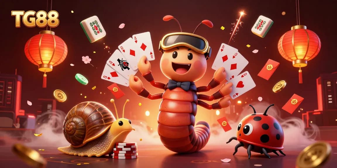 Engage with TG88's thrilling gaming environment featuring a lively dealer and captivating casino elements.