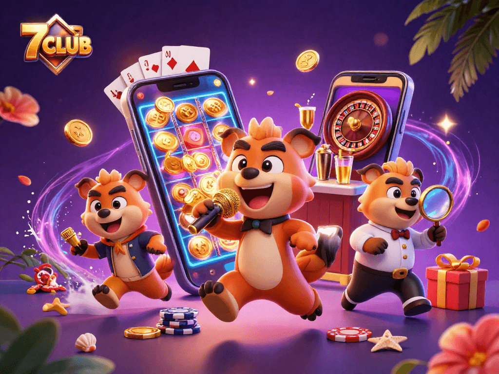 Experience the excitement of 7CLUB as hyenas run a comedy casino club with lively games and energetic fun.