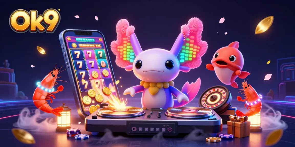 Play exciting slot games and win prizes at Ok9 with vibrant visuals and dynamic characters!