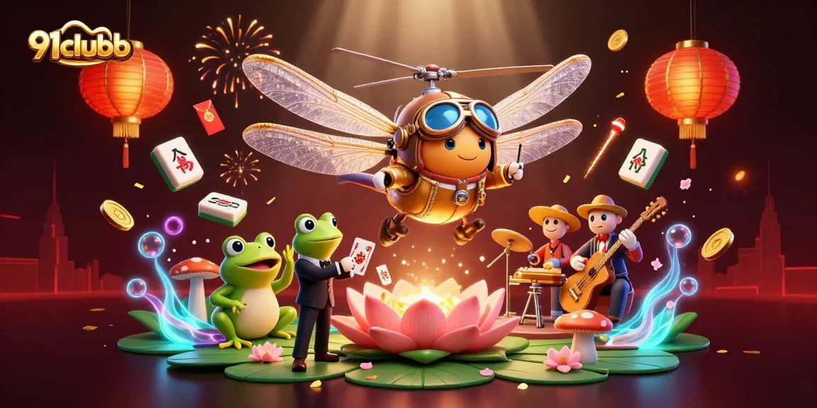 Experience thrilling gameplay at 91clubb with vibrant 3D characters in a magical casino setting.