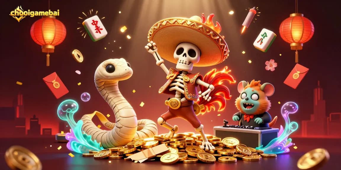 Experience thrilling gameplay at choigamebai with captivating characters amid a festive atmosphere.