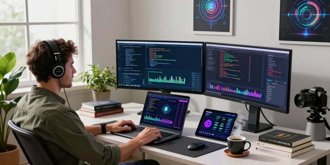 Kinetiq Hyperliquid developer in modern workspace analyzing blockchain data and metrics.