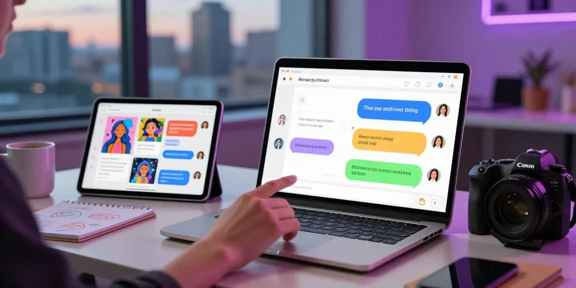 AI slut chat interaction on a modern laptop showcasing engaging AI responses.
