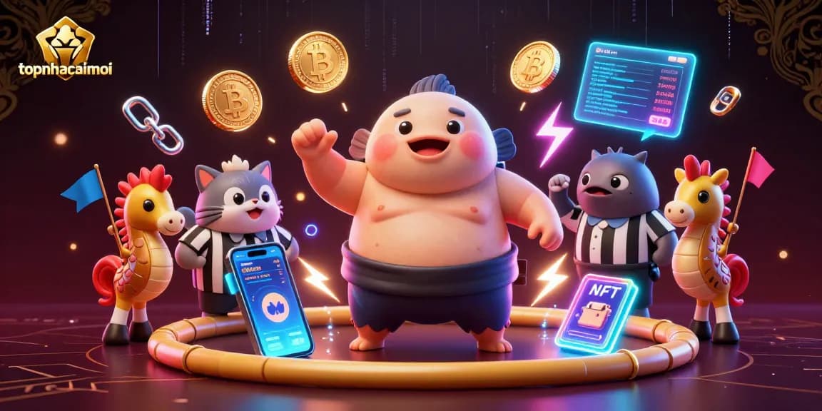 Experience thrilling bets with topnhacaimoi as seahorse spectators cheer on a cartoon fugu in an underwater casino!