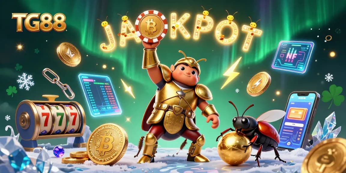 TG88 challenges players with exciting jackpot wins in a vibrant, detailed gambling scene.
