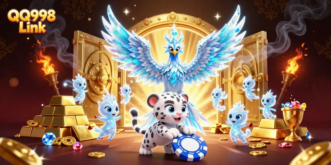 Play at QQ998 Link to experience the thrill of online gaming with vibrant casino elements.