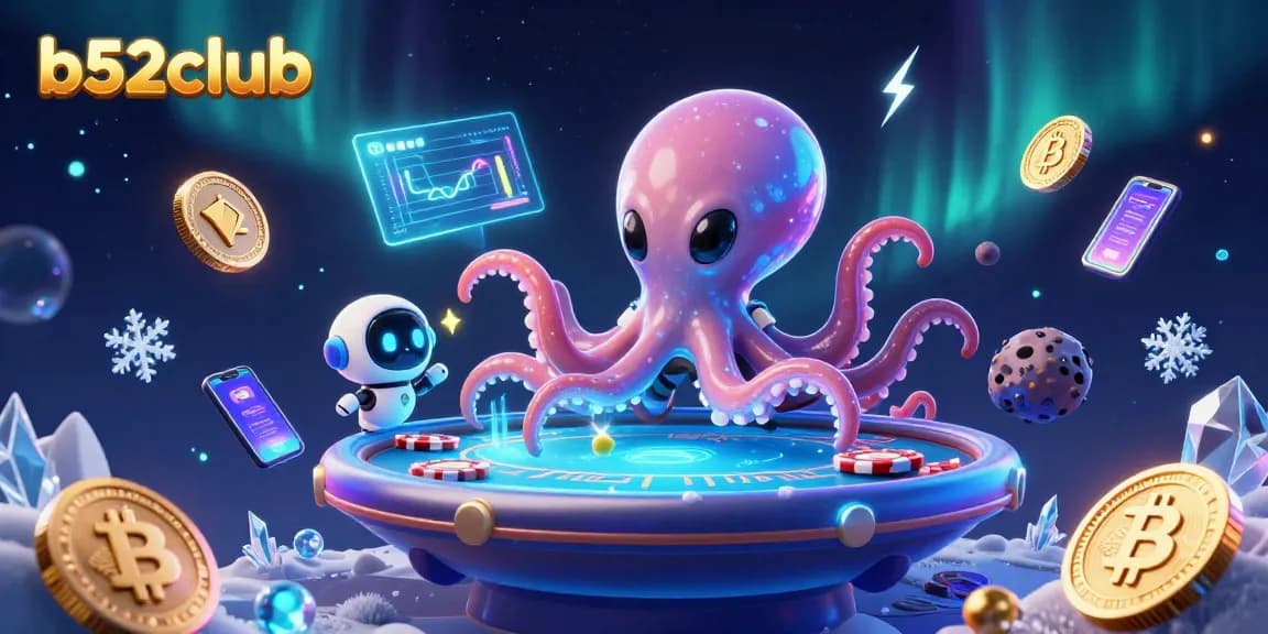 Engage in exciting gambling at b52club with vibrant alien-themed poker and cosmic elements.