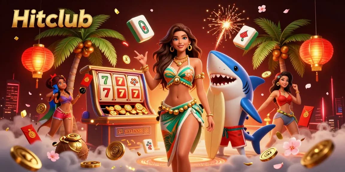 Experience the thrill of gaming at Hitclub with jackpots, 3D characters, and vibrant casino elements.
