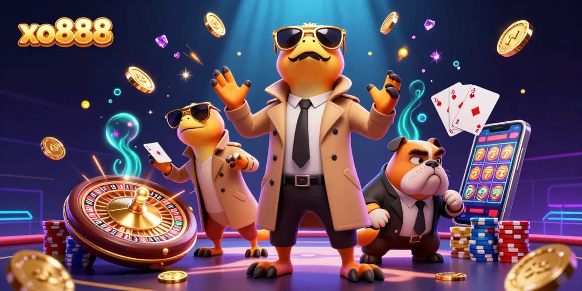 Experience the excitement at xo888 with raptors in disguise entering a VIP casino lounge.