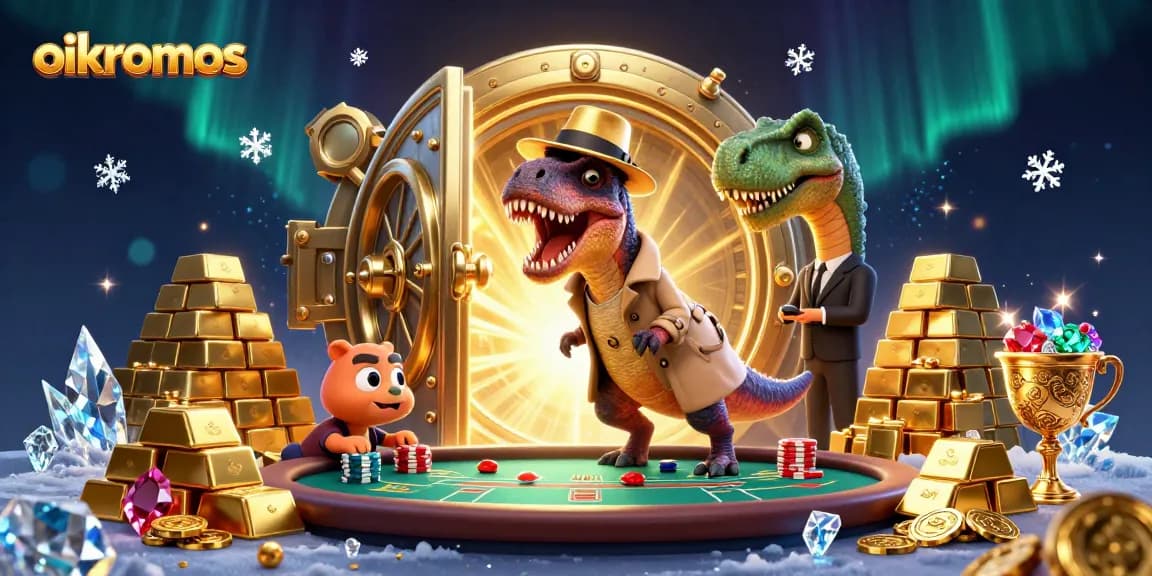 oikonomos velociraptor card counter at blackjack table showcases dazzling casino elements and treasures