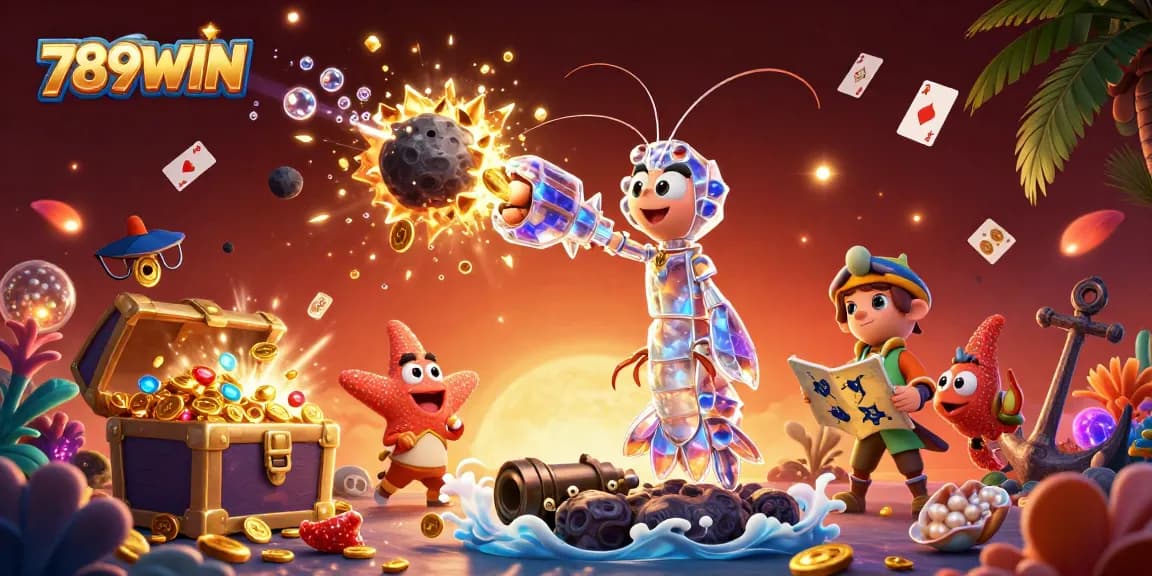 Engage in thrilling gaming with 789WIN, showcasing dynamic galactic characters and casino elements.