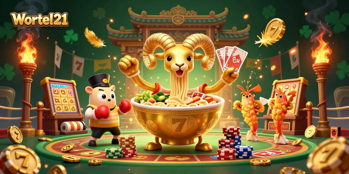 Join the excitement at Wortel21 as a golden ramen bowl dealer stacks chips and deals cards!