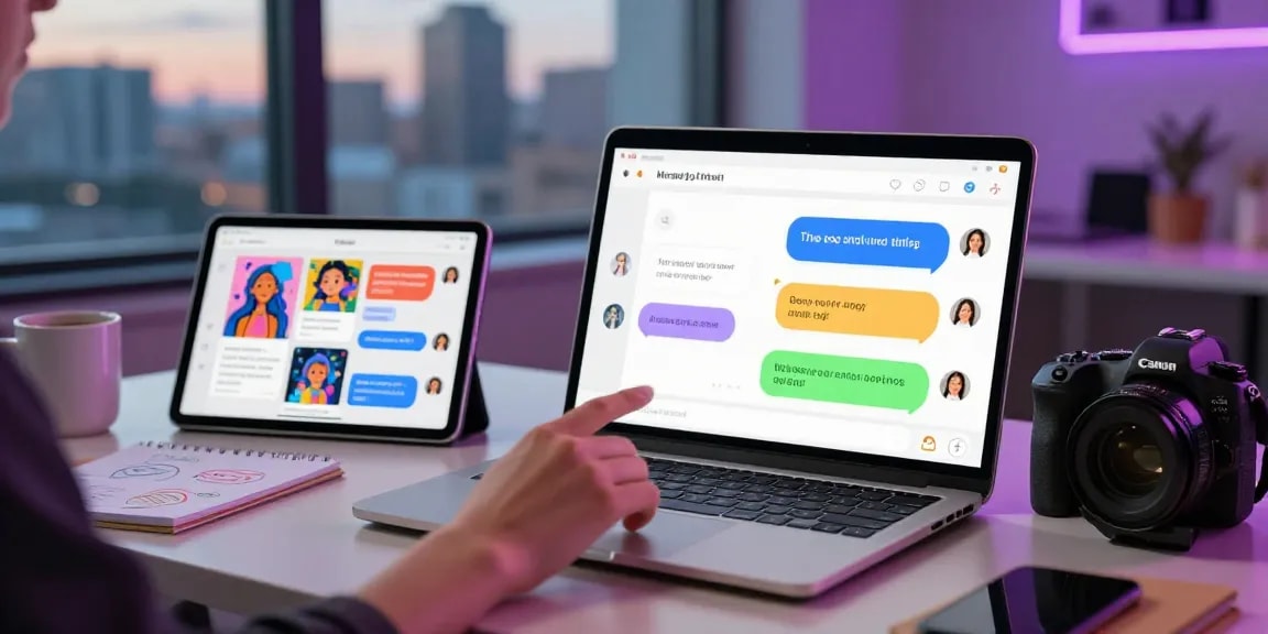 AI slut chat interaction on a modern laptop showcasing engaging AI responses.