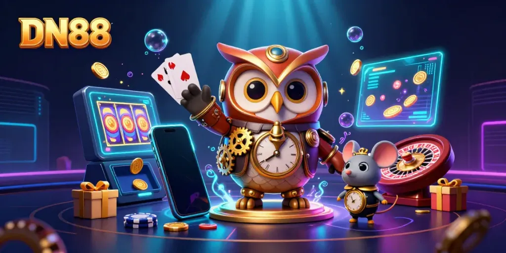 Experience thrilling gameplay at DN88 with vibrant casino elements and engaging characters.
