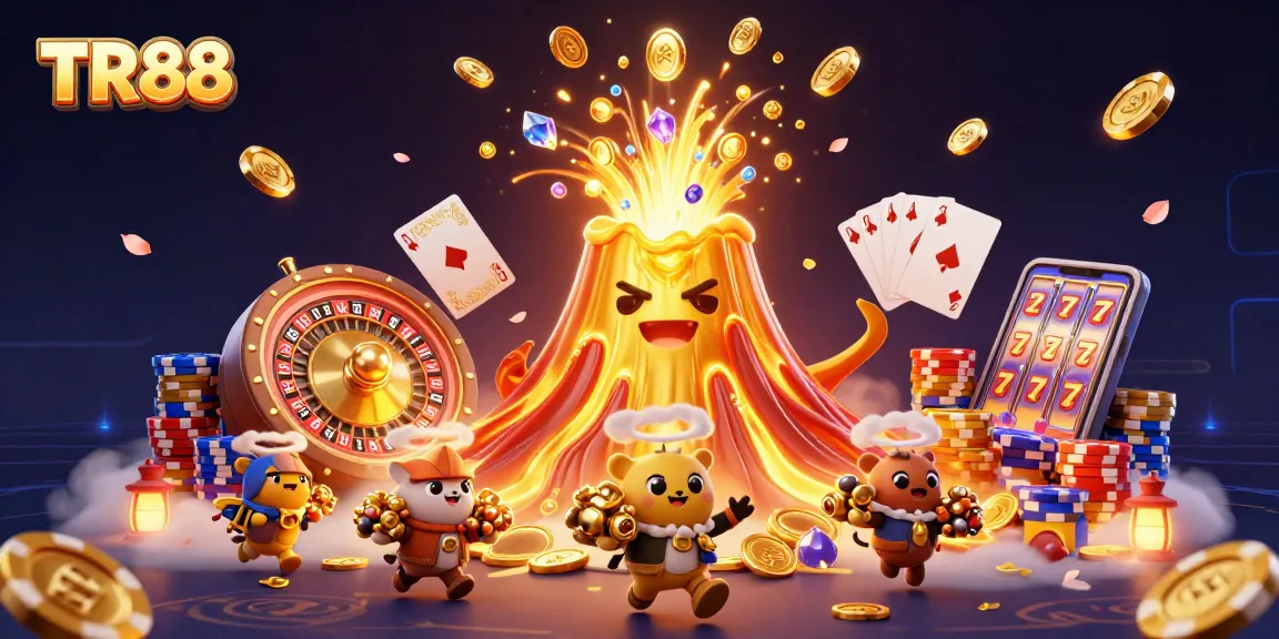 Experience thrilling wins at TR88 with a lively eruption of coins and treasures!