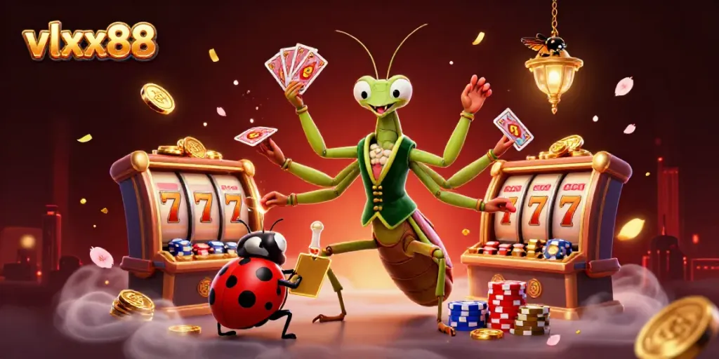 Engage with vlxx88 by experiencing vibrant 3D online casino action with unique characters and festive elements.