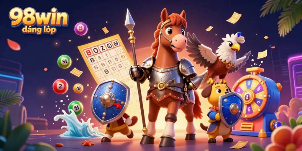 Engage with 98win đăng nhập and enjoy a vibrant fantasy casino scene full of dynamic gambling elements.