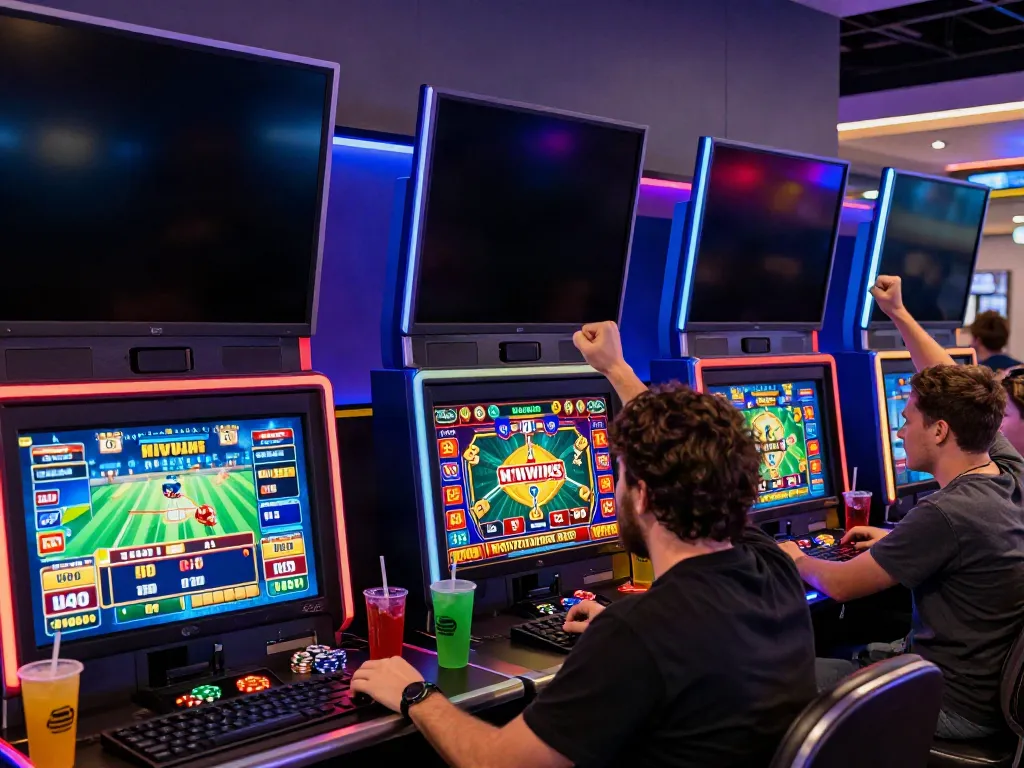 Exciting online betting scene showcasing tx88 gaming interface and players celebrating wins.