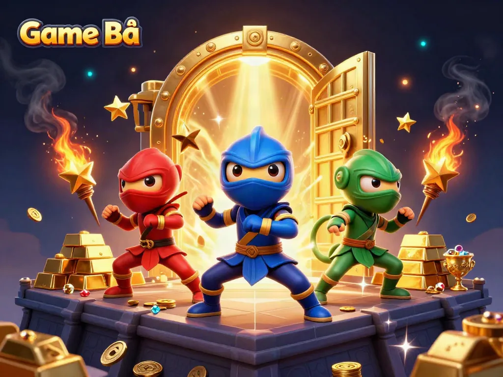 Experience exciting Game Bài action as chameleons engage in dynamic gameplay with treasure elements.