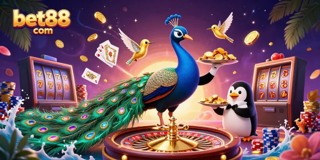Experience vibrant gameplay on bet88 com with animated casino elements and lively characters.