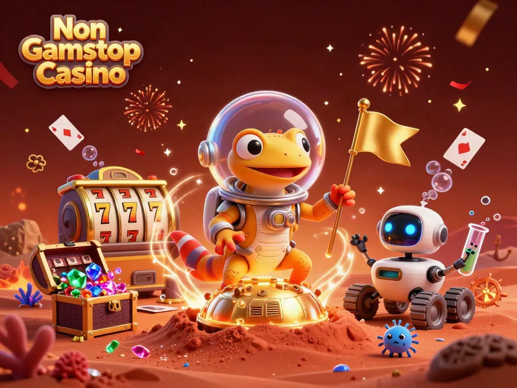 Experience the thrill of Non Gamstop Casino adventures with vibrant characters and lively game elements.
