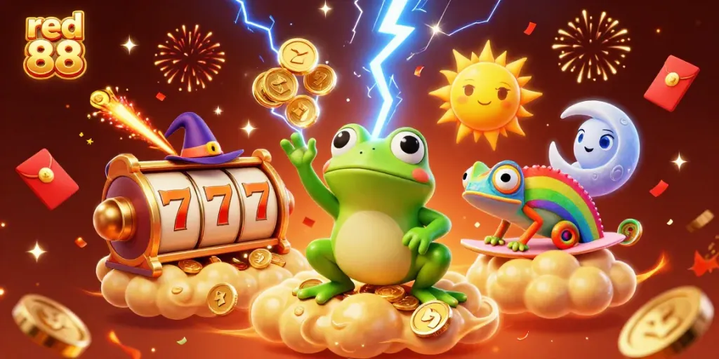 Experience exciting wins with red 88 in a vibrant, magical casino atmosphere.