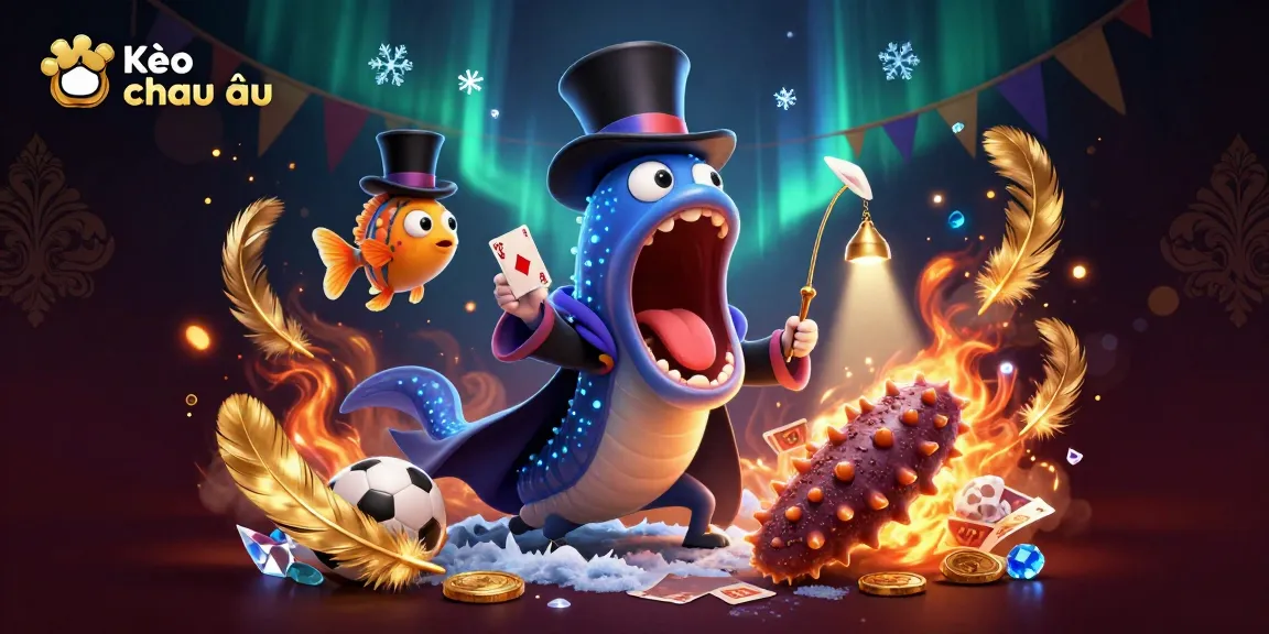 Win big with Kèo châu âu while a bioluminescent eel performs spectacular card tricks.