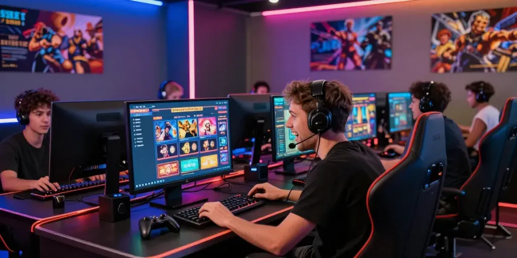 Engaging gaming experience at 9bet.com with players in a vibrant online casino.