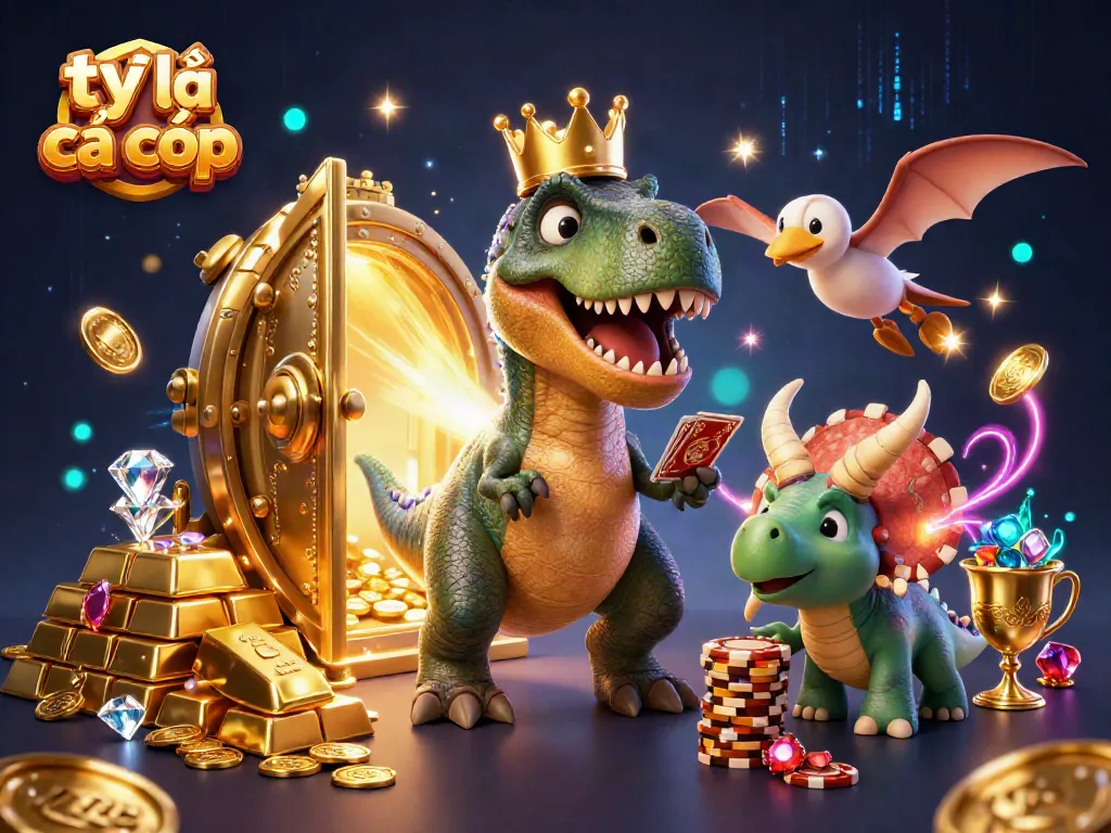 Discover tỷ lệ cá cược in a dynamic scene with characters shuffling cards and stacking chips.