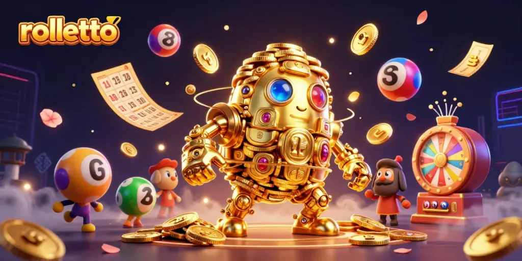 Spin at Rolletto to win big with a vibrant gaming scene filled with rich casino elements.
