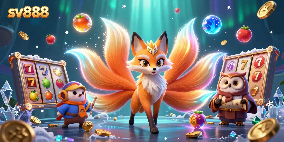 Spin the slots with sv888's vibrant nine-tailed fox and lucky symbols for thrilling gaming action.