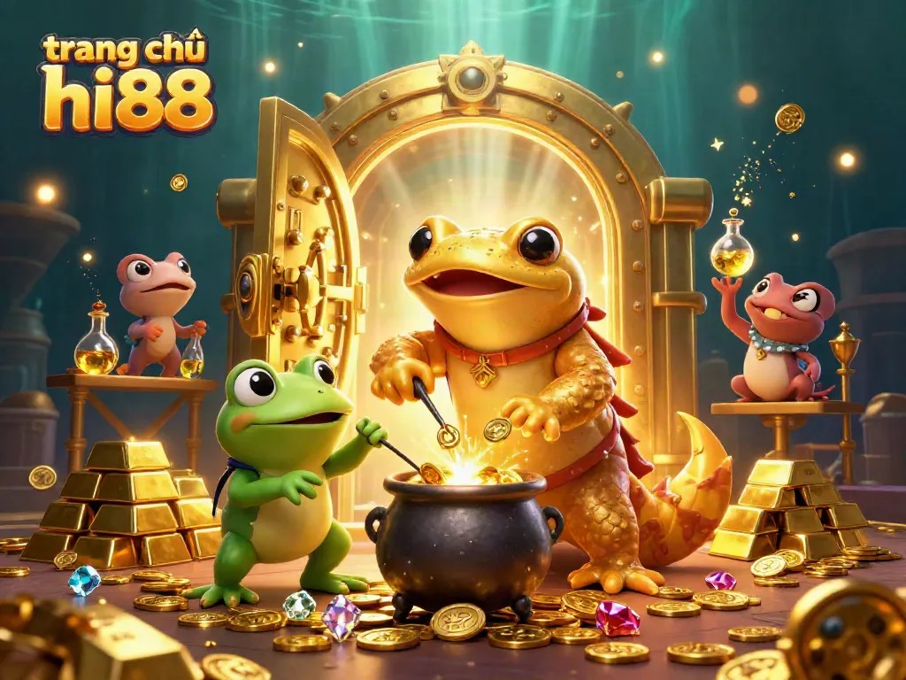 Experience the thrill of trang chủ hi88 as a golden salamander alchemist transforms metals into coins.