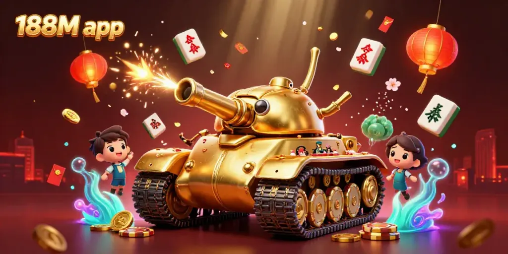 Experience high-stakes thrills with the 188M app, featuring a vibrant 3D casino scene.