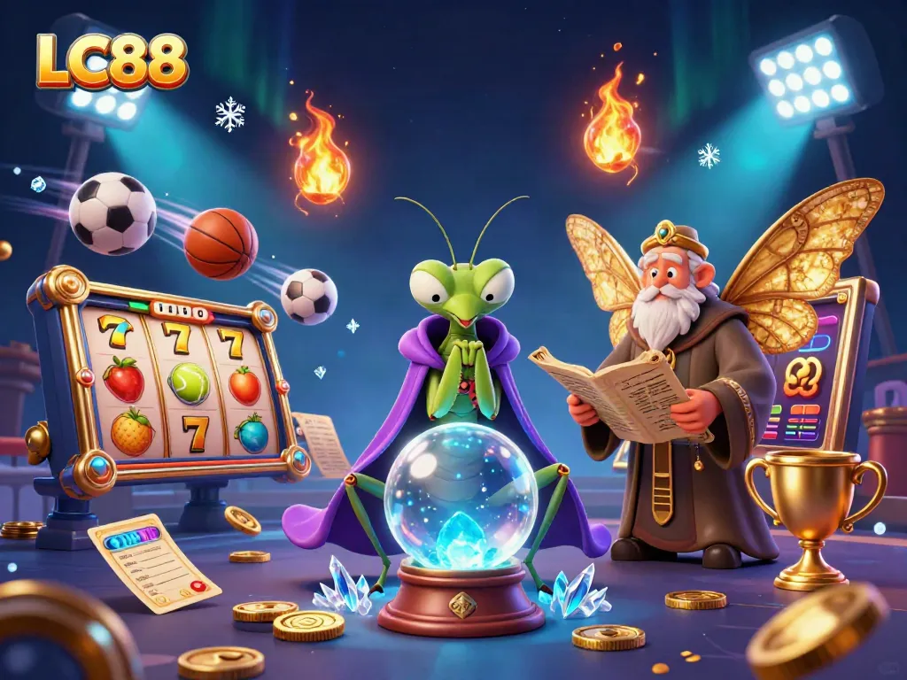 LC88 demonstrating thrilling slots gameplay in an engaging 3D casino scene