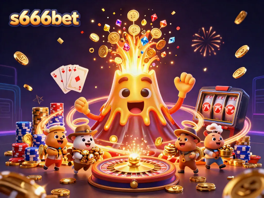 Engage in thrilling wins with S666bet's animated casino adventure featuring vibrant treasures.