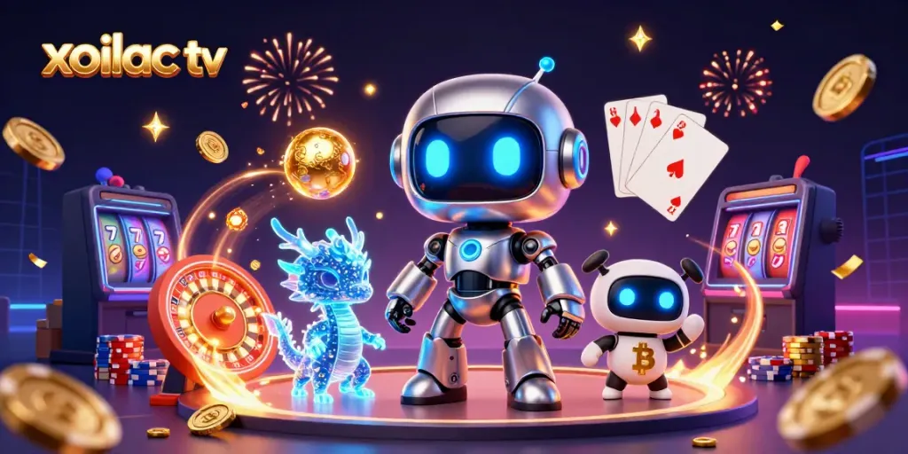 Experience the excitement of xoilac tv with vibrant casino visuals and dynamic game elements.