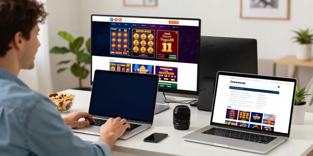 Engaging online gaming scene featuring Link Alternatif Vegas88 for a vibrant gaming experience.
