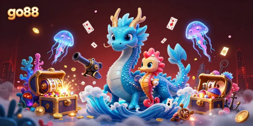 Experience thrilling online gaming adventures with the captivating go88 underwater casino scene.