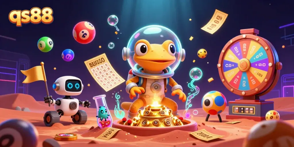 qs88 engages players in a vibrant Martian casino adventure featuring lively lottery elements.