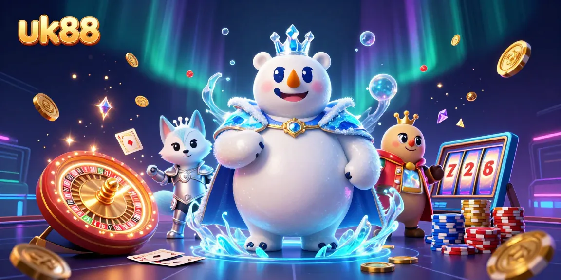 Experience thrilling spins and wins with uk88's vibrant casino scene illustrating excitement and energy.