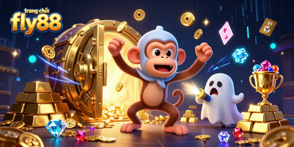 Experience adventures on trang chủ fly88 with a mischievous poltergeist monkey and a brave ghost-hunter puppy!