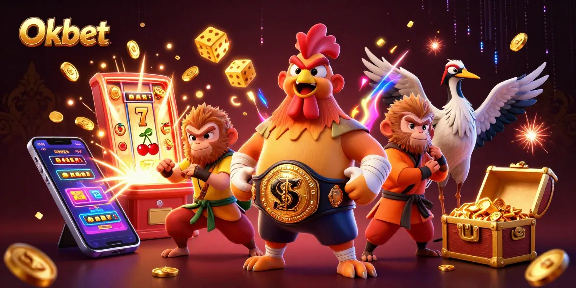 Engage with Oxbet's vibrant casino world, featuring a Muay Thai rooster and Shaolin monkey among slot machines.