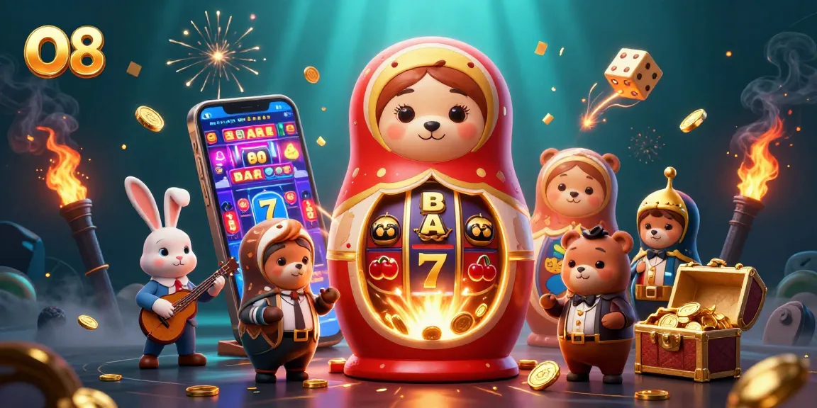 Experience the excitement of O8's casino gaming scene with colorful dealers and a jackpot explosion.