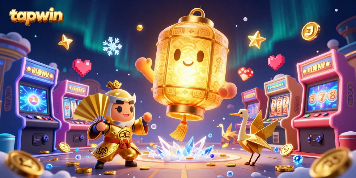 Experience the vibrant tapwin casino world with golden lantern spirits and dynamic gaming elements.